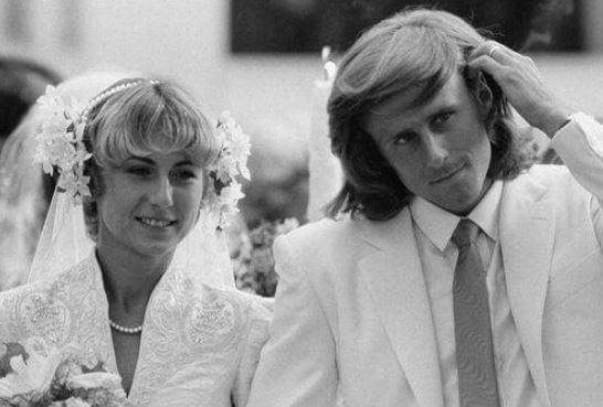 Mariana Simionescu and Bjorn Borg on their big day.